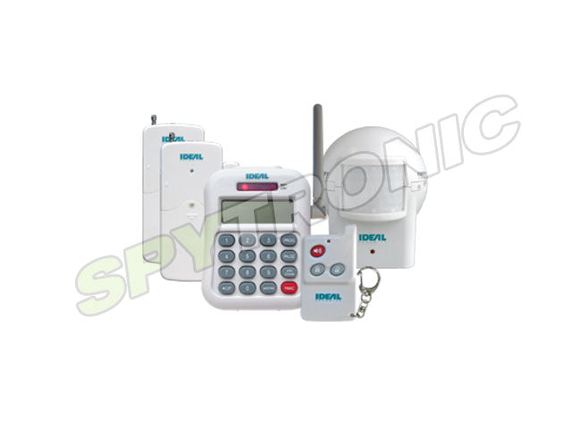 Home security system with telephone dialer alarm