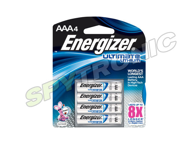 4 Long Life AAA Energizer Ultimate Lithium Batteries