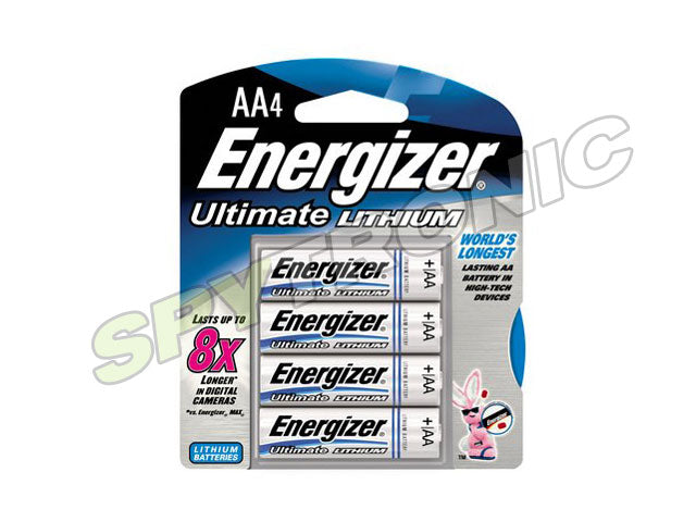 4 Long Life AA Energizer Ultimate Lithium Batteries