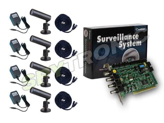 4 bullet cameras and GV-600 card for PC set