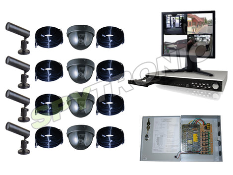 8 cameras and audio video digital recorder complete set