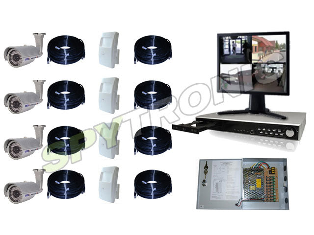 8 cameras and audio and video digital recorder set