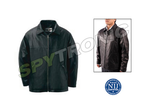 Lamb leather bomber, bullet-proof jacket level IIIA