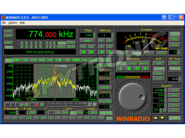 High-Performance radio scanner for computer (PCI)