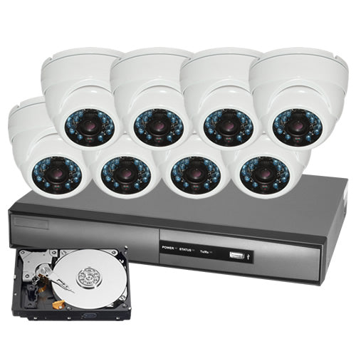 Set of 8 Cameras 1080P with DVR Recorder and Hard Drive