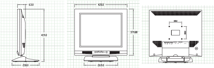 17 inch Security LCD monitor