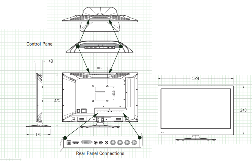 21.5 inch Security LCD monitor