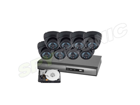 Set of 8 Cameras 1080P with DVR Recorder and Hard Drive