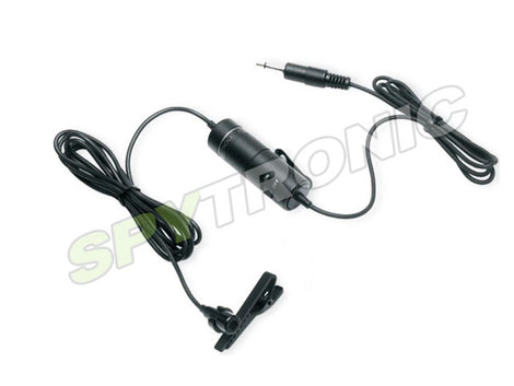 Tie-clip active wired amplified microphone, 2.5mm jack